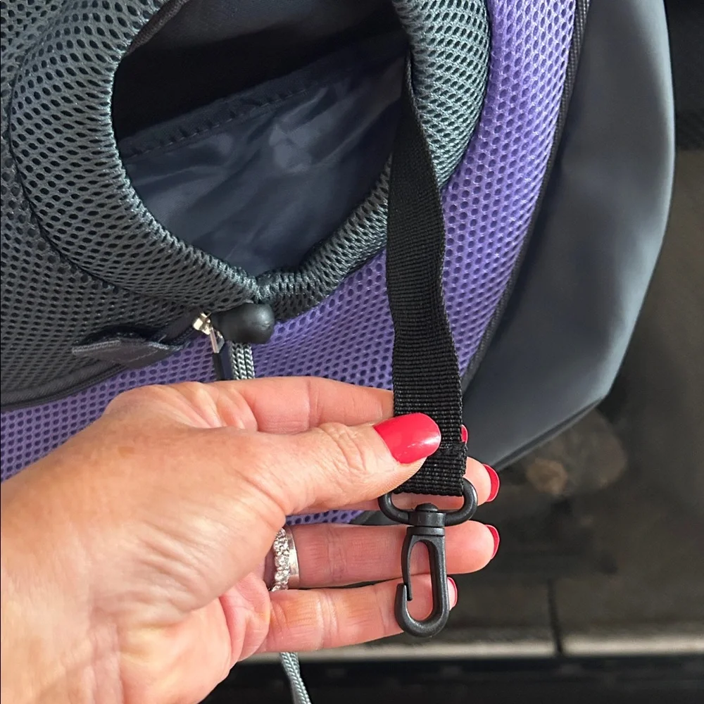 New Purple and Gray Dog Carrier.